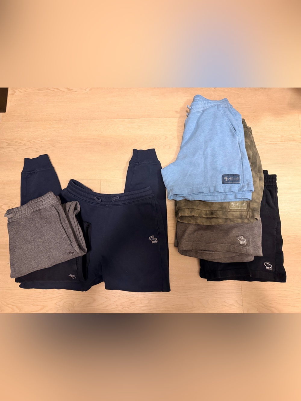 Abercrombie size 13/14 icon fleece joggers (3pairs) & shorts (4pairs)